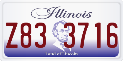 IL license plate Z833716