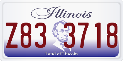 IL license plate Z833718