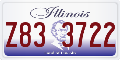 IL license plate Z833722
