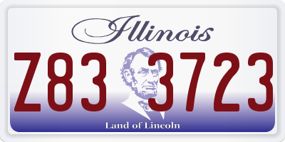 IL license plate Z833723