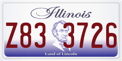 IL license plate Z833726