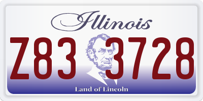 IL license plate Z833728