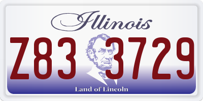IL license plate Z833729