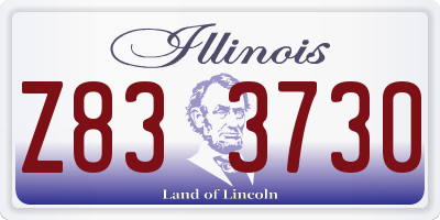 IL license plate Z833730