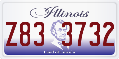 IL license plate Z833732