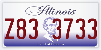 IL license plate Z833733