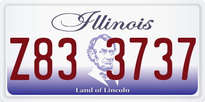 IL license plate Z833737