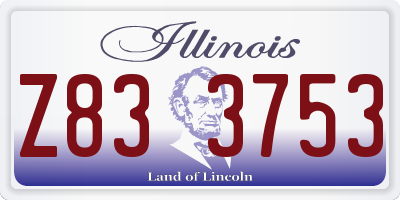 IL license plate Z833753