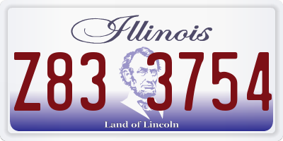 IL license plate Z833754