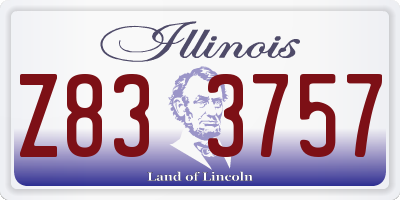 IL license plate Z833757
