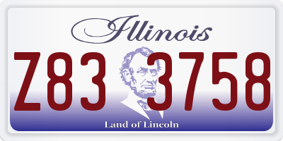 IL license plate Z833758