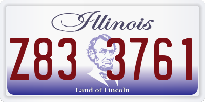 IL license plate Z833761