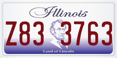 IL license plate Z833763