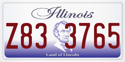 IL license plate Z833765