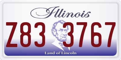 IL license plate Z833767