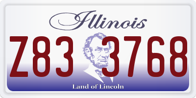 IL license plate Z833768