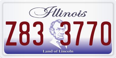 IL license plate Z833770