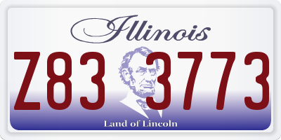 IL license plate Z833773