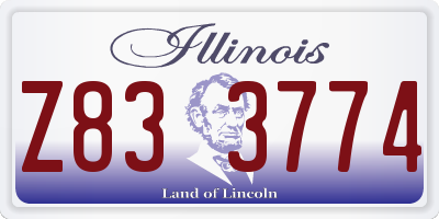 IL license plate Z833774