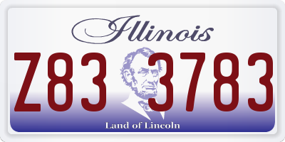 IL license plate Z833783