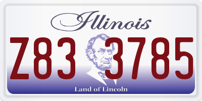 IL license plate Z833785
