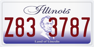 IL license plate Z833787