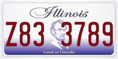 IL license plate Z833789