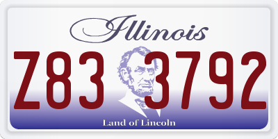 IL license plate Z833792