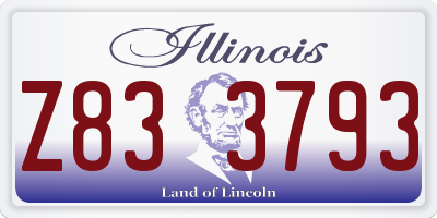 IL license plate Z833793