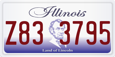 IL license plate Z833795