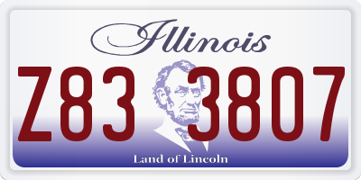 IL license plate Z833807