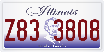 IL license plate Z833808