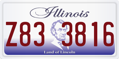 IL license plate Z833816