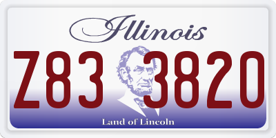 IL license plate Z833820