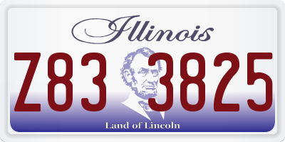IL license plate Z833825