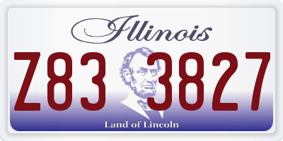 IL license plate Z833827