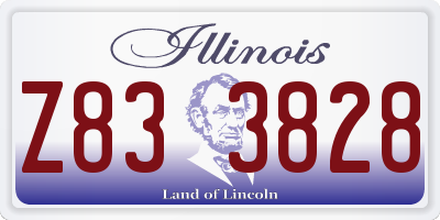 IL license plate Z833828