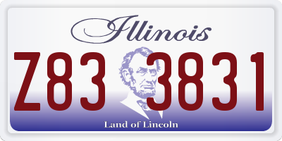 IL license plate Z833831