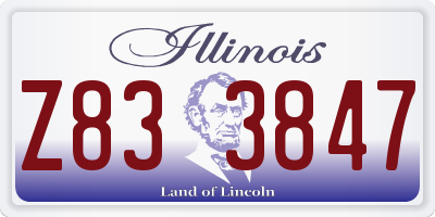 IL license plate Z833847