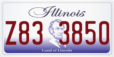 IL license plate Z833850