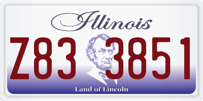IL license plate Z833851