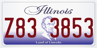 IL license plate Z833853