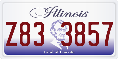 IL license plate Z833857