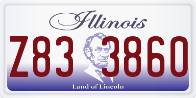 IL license plate Z833860