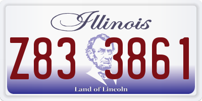 IL license plate Z833861