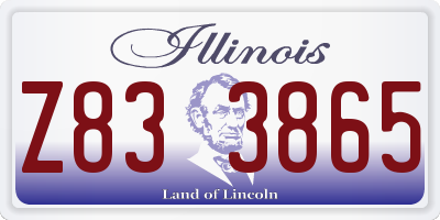 IL license plate Z833865