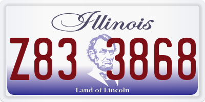 IL license plate Z833868