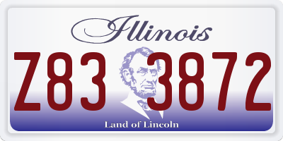 IL license plate Z833872