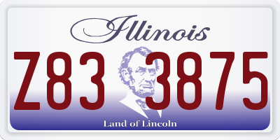 IL license plate Z833875