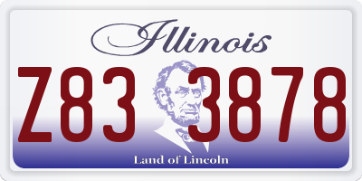 IL license plate Z833878